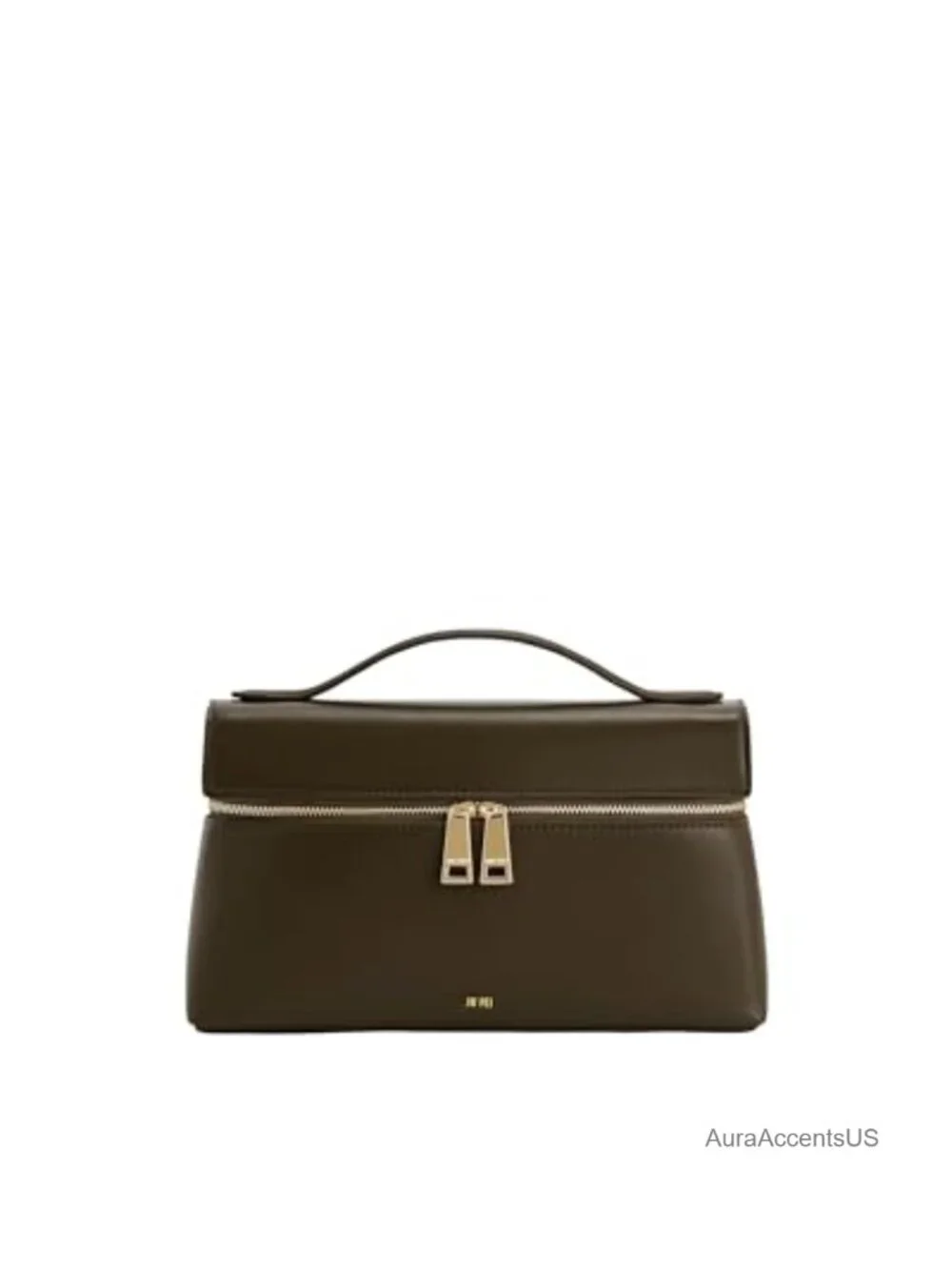 Vegan Leather Top Handle Satchel with Gold Hardware